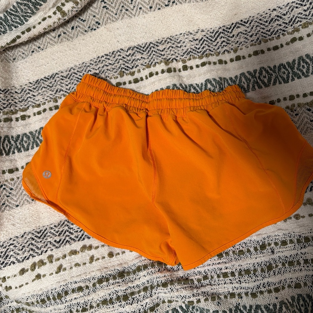 lululemon athletica Bright Orange Athletic Shorts